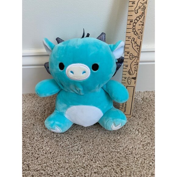 Squishmallows Dragon Plush 7” Kellytoy Soft Stuffed Animal Toy Blue - Picture 2 of 5